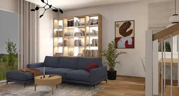 Sisekujunduse terviklahendus - elutoa 3D-visualiseering