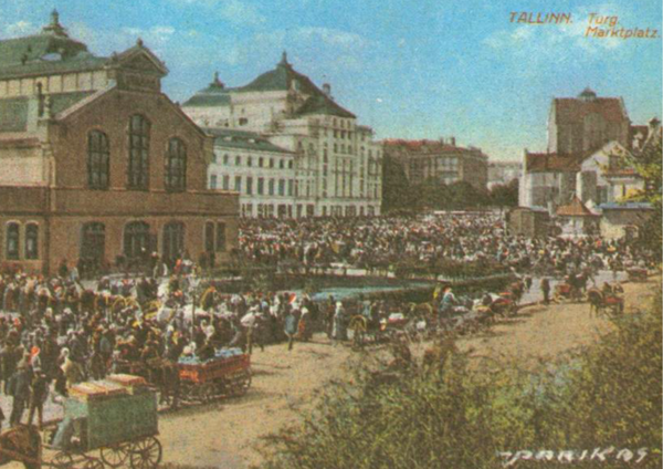 Uus turg 1920.aastatel. Foto V.Vende, „Ununenud Tallinn“lk.20