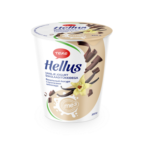 Vanilla yoghurt with chocolate splits