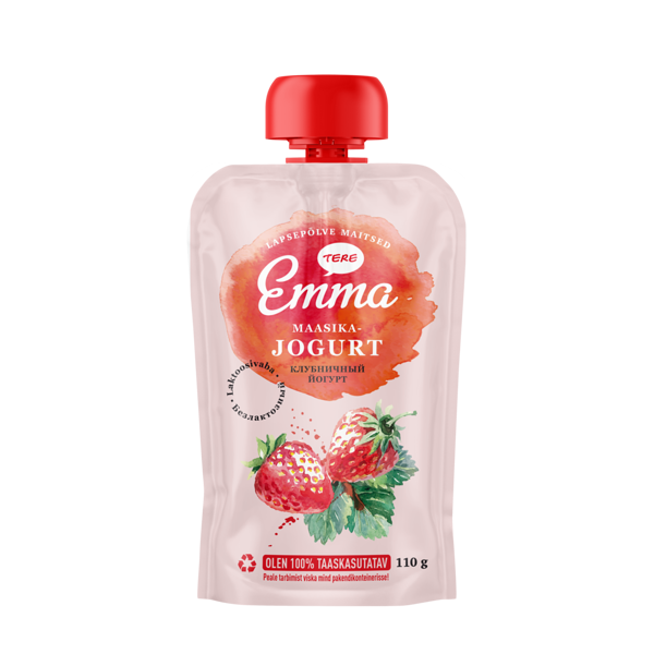 Tere Emma maasikajogurt. Laktoosivaba