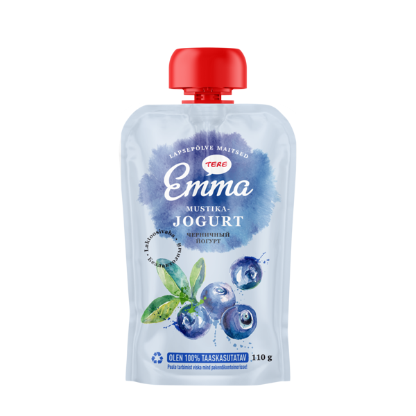 Tere Emma mustikajogurt. Laktoosivaba