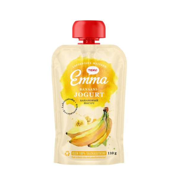 Tere Emma banaanijogurt. Laktoosivaba