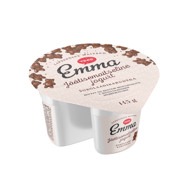 Emma ice cream flavored yogurt with chocolate bears
