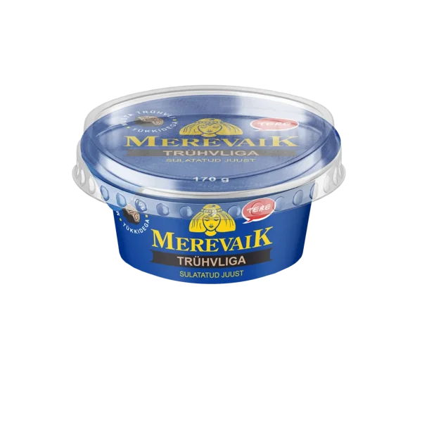 Merevaik sulatatud juust musta trühvliga