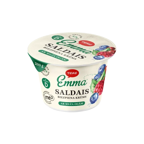 Emma saldais biezpiena krēms ar meža ogām
