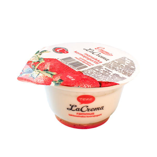 „Tere LaCrema Rammus“ cream yogurt with strawberry