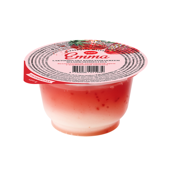 Emma lactose free curd cream with strawberry kissel