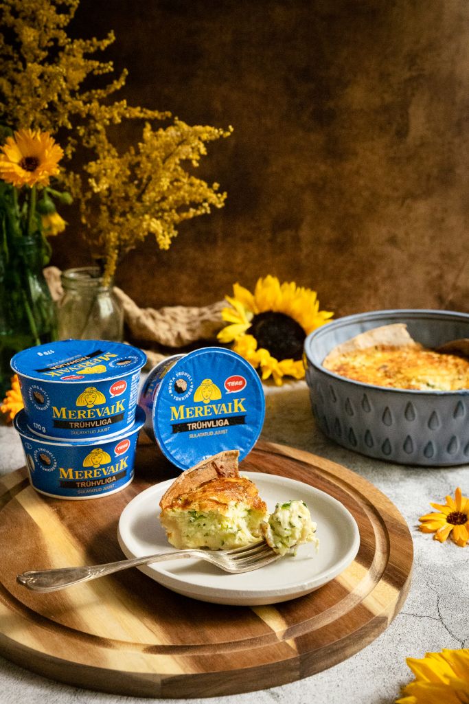 Trühvline tortilla-põhjal suvikõrvitsapirukas 