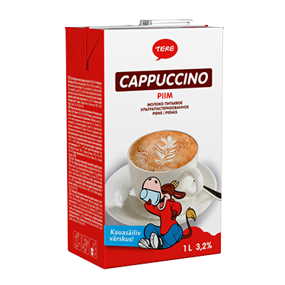Tere kõrgkuumutatud cappuccino piim 