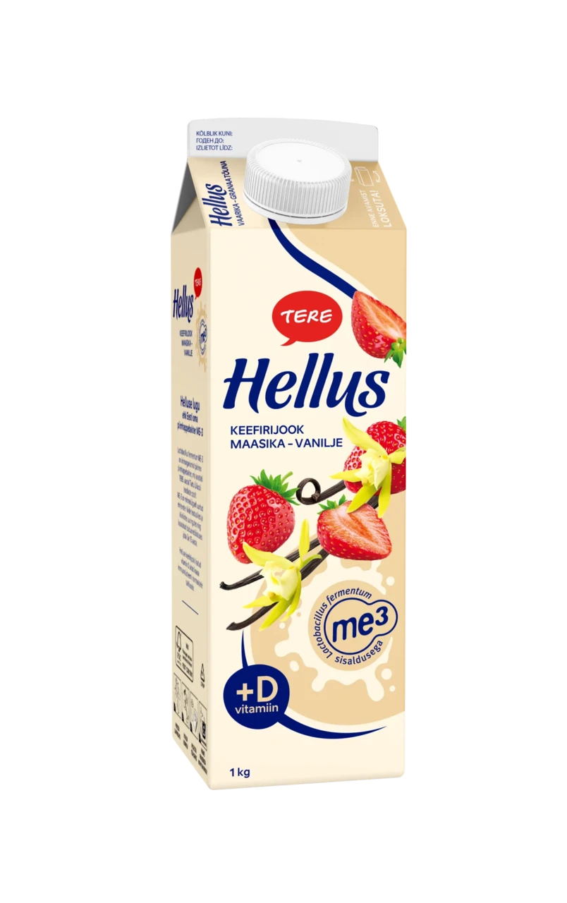 Hellus maasika-vanilje keefirijook