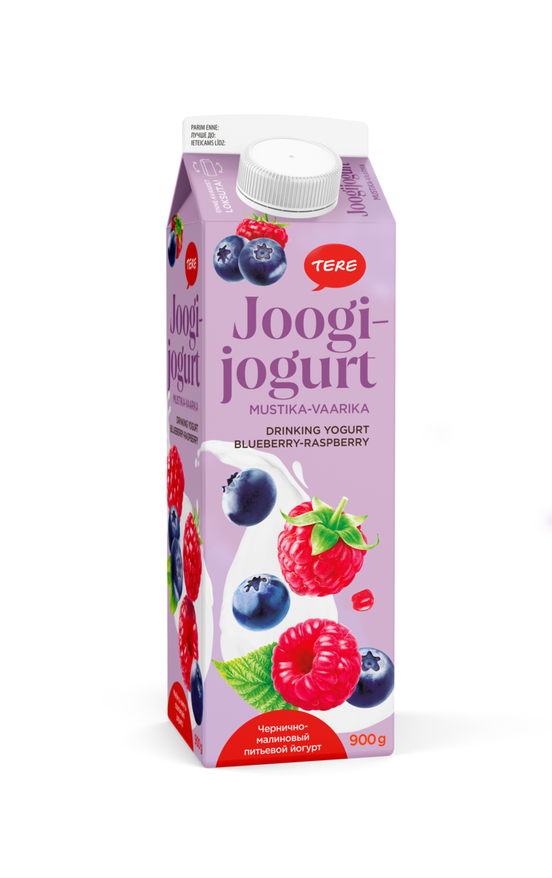 Йогурт питьевой чернично-малиновый