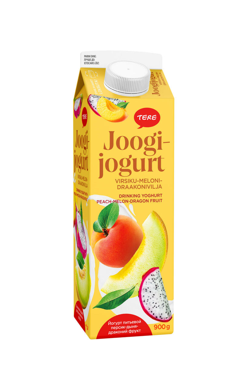 Йогурт питьевой персик-дыня-драконий фрукт 