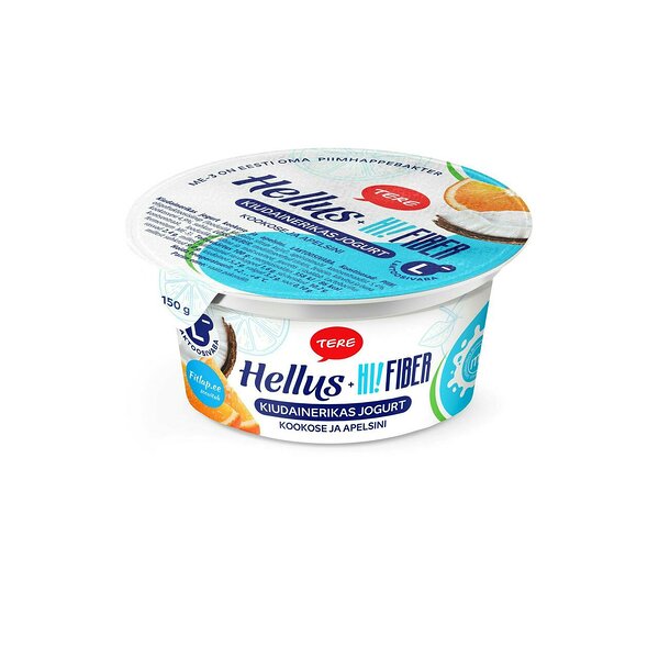 Coconut-Orange yoghurt with dietary fiber 