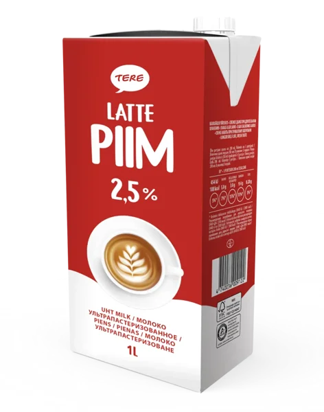 Tere kõrgkuumutatud latte piim 