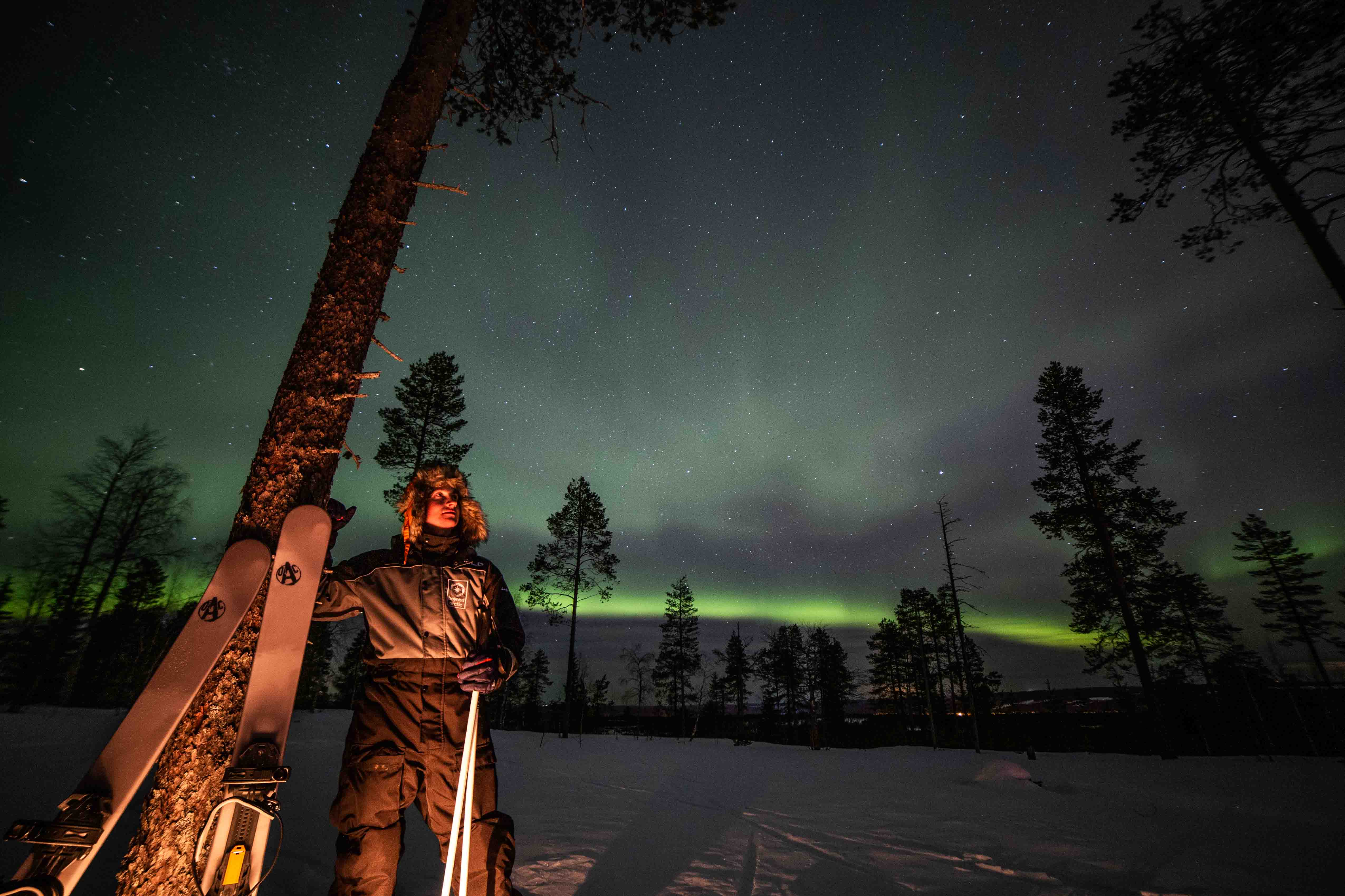 Northern Lights skiing adventure - Beyond Arctic Rovaniemi