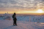 View from Riisitunturi fell in Rovaniemi Lapland Finland