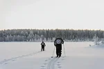 Back-country skiing in Rovaniemi Lapland Finland