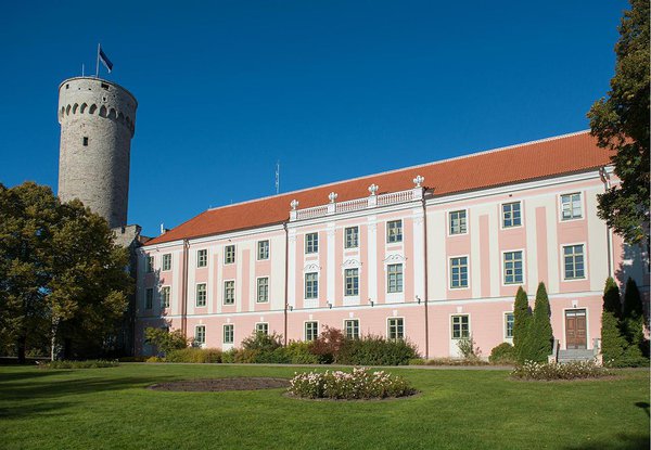 Toompea palace and part of the old caste (Tall Hermann tower)