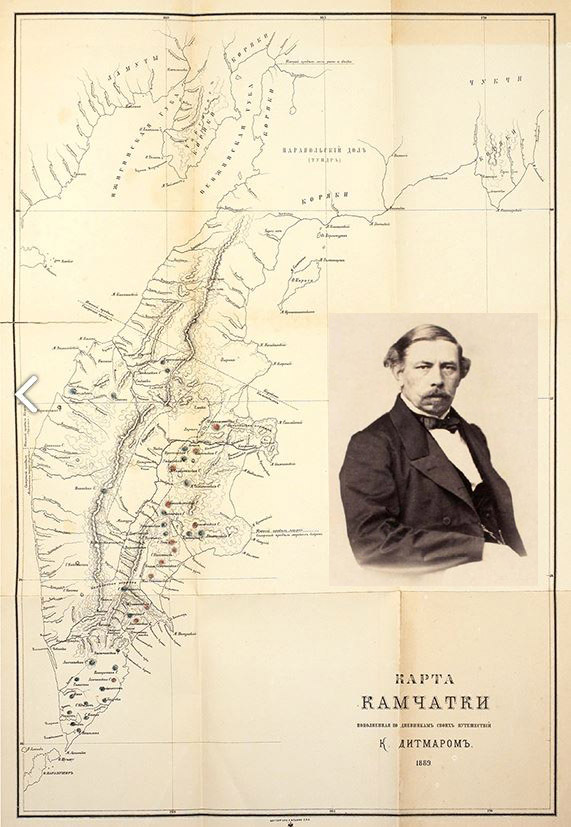 Carl von Ditmar ja tema Kamtšatka vulkaanide kaart
