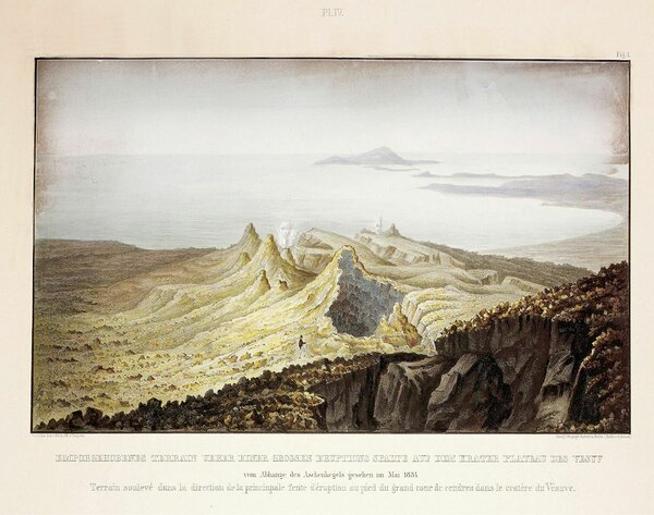 Abichi akvarell, millel on vaade Vesuuvilt (1837). Joonistus Itaalia geoloogiateenistuse arhiivikogust