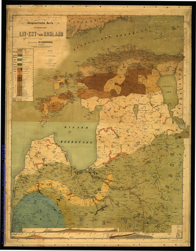 Grewingki koostatud Liivi-, Eesti- ja Kuramaa geoloogiline kaart