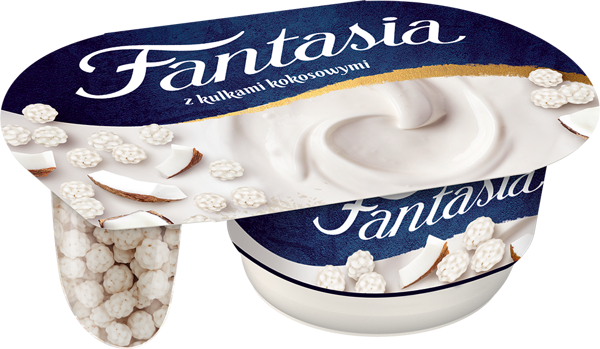 Fantasia kreminis jogurtas su kokosiniais rutuliukais