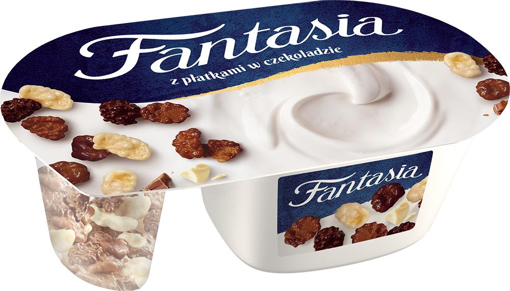 Fantasia kreminis jogurtas su šokoladiniais dribsniais