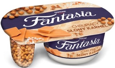 Fantasia kreminis jogurtas su sūriais karameliniais rutuliukais