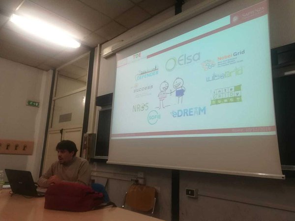Tommaso Bragatto, participüating at workshop at Sapienza University of Rome, Dec 2018