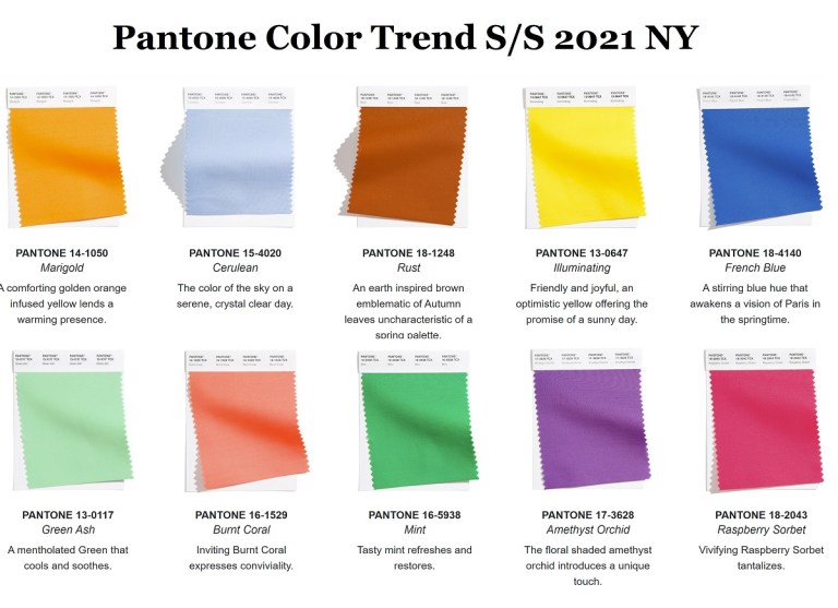 Pantone Fashion Color Trend Report NY SS 2021 – AVANTGARD atelier