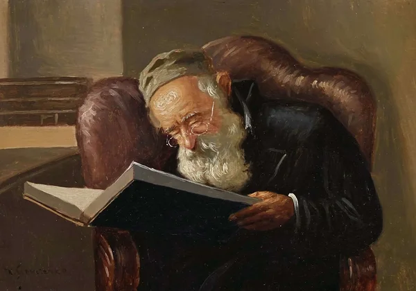 Pildil: Konstanty Szewczenko "Vana mees lugemas", 20. saj keskpaik