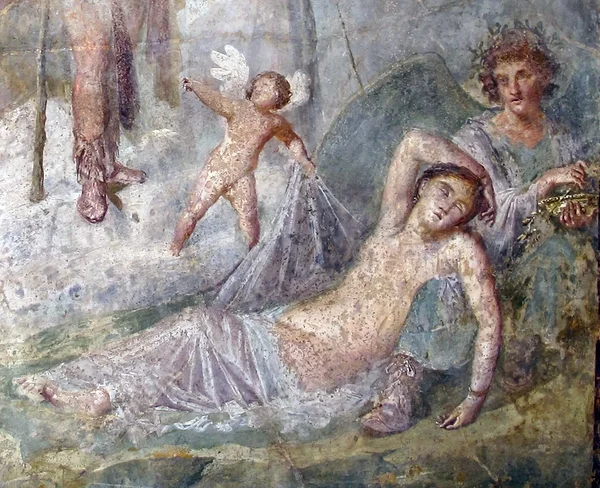 Pildil: Naxosel uinunud Ariadne Pompeii seinamaalingult. Allikas: Wikimedia Commons.