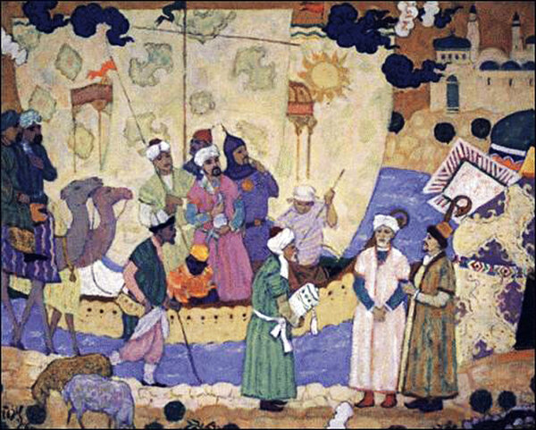 Pildil: illustratsioon Ibn Fadlani ekspeditsioonist Põhja-Euroopasse