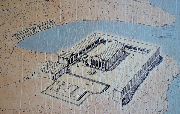 Diktynna pühamu rekonstruktsioon. Allikas: Wikimedia Commons.