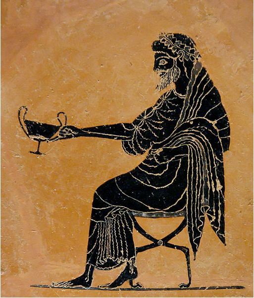 Dionysos jooginõud ulatamas, 6. saj lõpp eKr, British Museum.