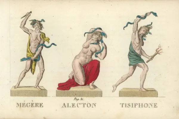 Jacques Louis Constant Lacerf Leonard Defraine’i illustratsioonide järgi teoest "La Mythologie en Estampes", Chez P. Blanchard, Paris, c.1820.