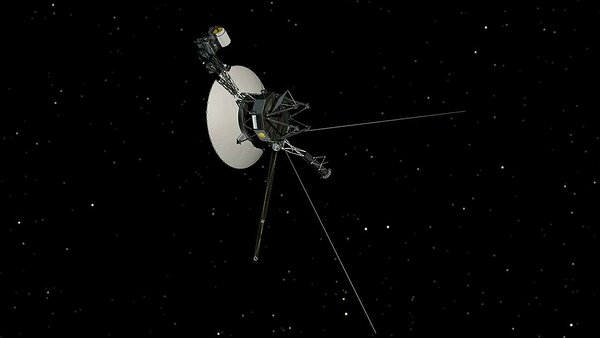 Pildil: Kunstniku nägemus Voyagerist tähistaeva taustal. Allikas: NASA pildipank