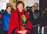 Kondase Keskuse avamine 2003, kõneleb kunstiajaloolane Maire Toom