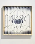 /Planes of Becoming l–V. Cube/, drypoint, relief print. Photo by Stanislav Stepaško.