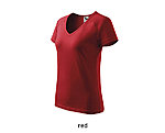 DREAM naiste v-kaelusega veniv punane t-särk