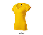 FIT V-NECK naiste v-kaelusega kollane fit särk