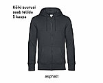 KING ZIPPED HOOD kapuutsi ja lukuga unisex hall pusa