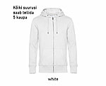 KING ZIPPED HOOD kapuutsi ja lukuga unisex valge pusa