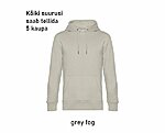 KING HOODED pehme kapuutsiga hall pusa