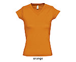 MOON naiste v-kaelusega oranž t-särk