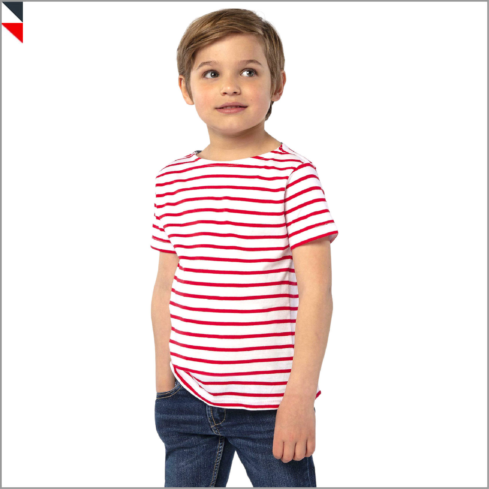 MILES KIDS laste triibuline meremehe t-särk