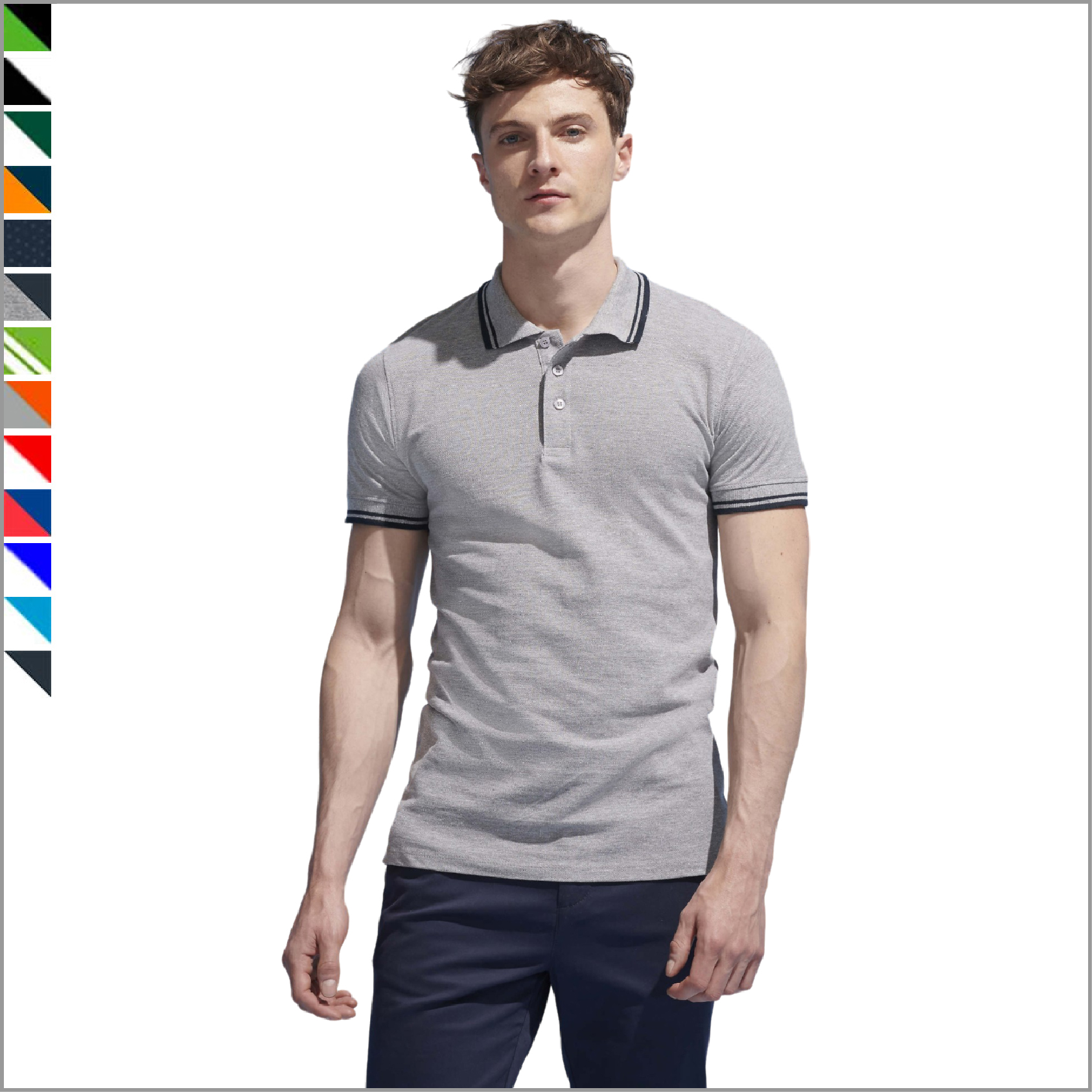 PASADENA värviliste varrukate ja kraega polo