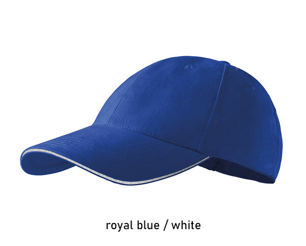 6P SANDWICH klassikaline kahevärviline sinine-valge nokamüts