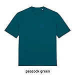 NS332 orgaanilisest puuvillast oversized unisex särk: sinakasroheline