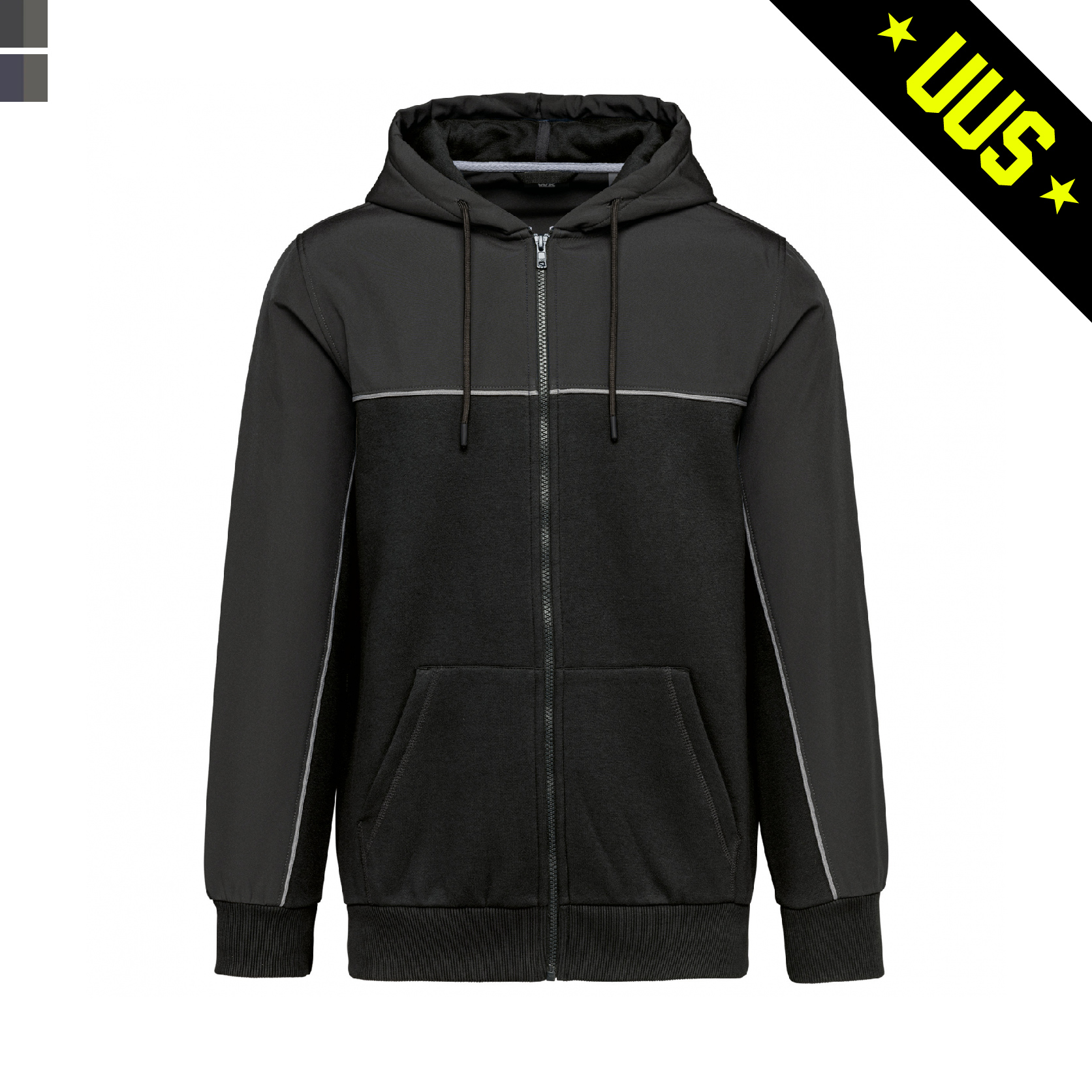 WK410 kahetooniline pika luku ja kapuutsiga pusa